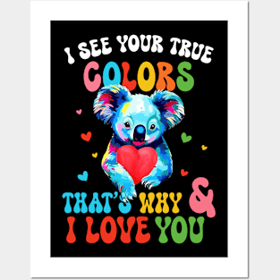 Cute Koala Bear Autism Awareness Autism Awareness Day Posters and Art